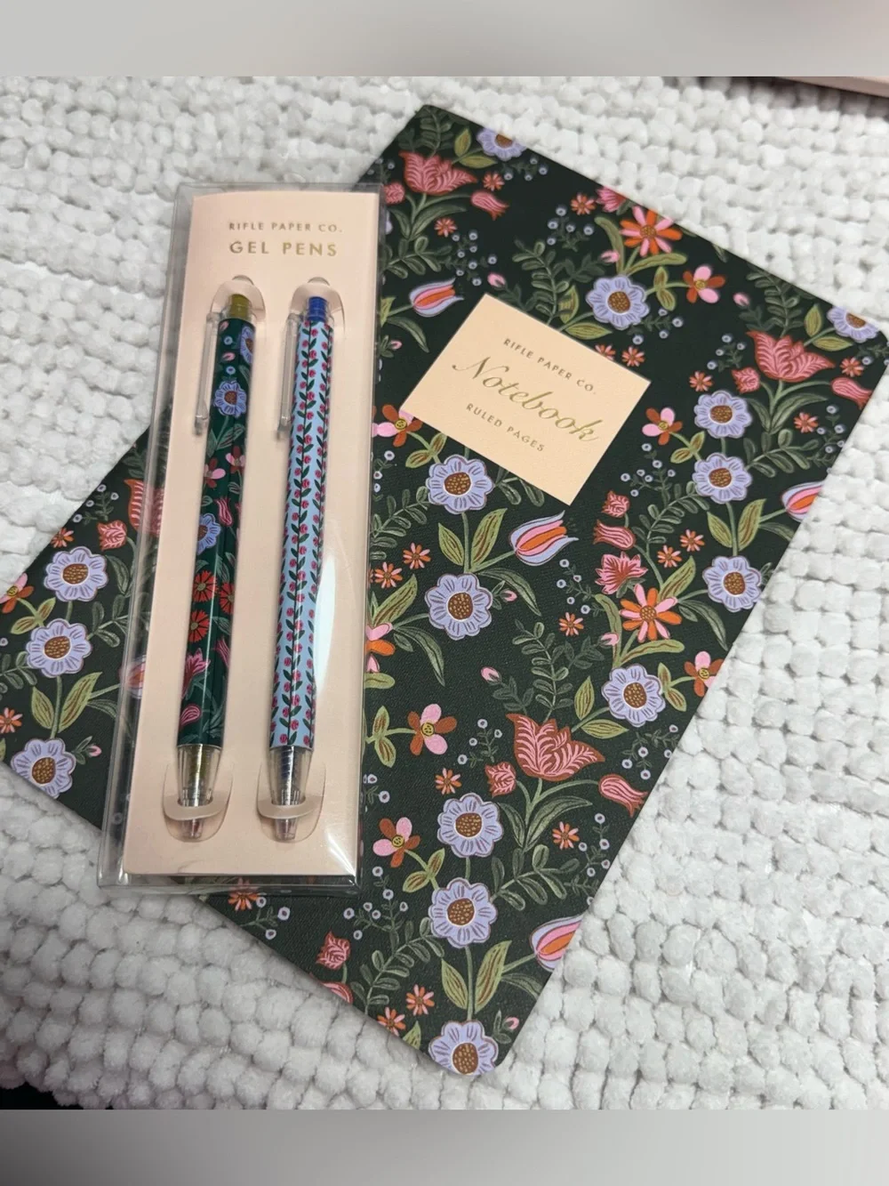 Rifle Paper Co Floral Soft Cover Journal & Gel Pen Set Stationery Bundle New